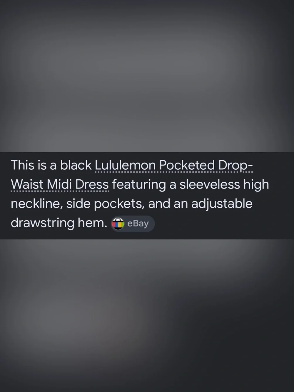 HTF Nwt Lululemon athletics Pocketed Drop Waist Midi Dress Black, size 8